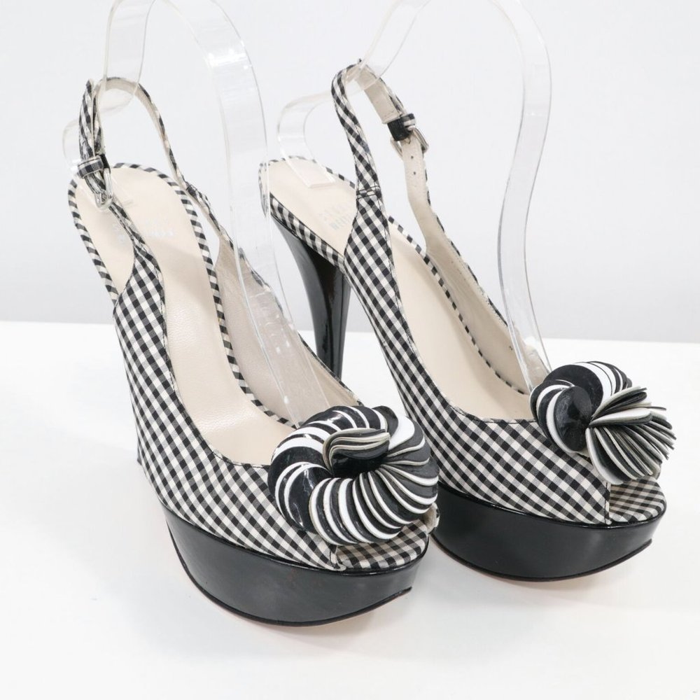 Brand New Stuart Weitzman Gingham Heel - 6.5